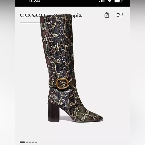 Coach knee high python boots - Picture 7 of 8